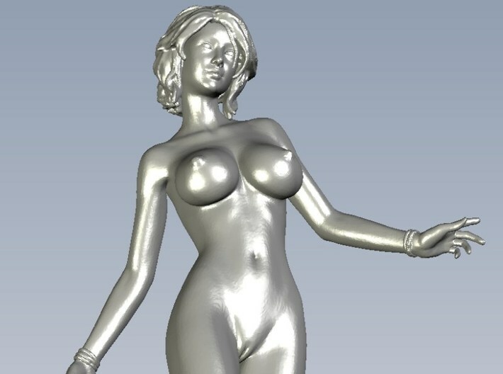 1/35 scale nude beach girl posing figure B 3d printed 