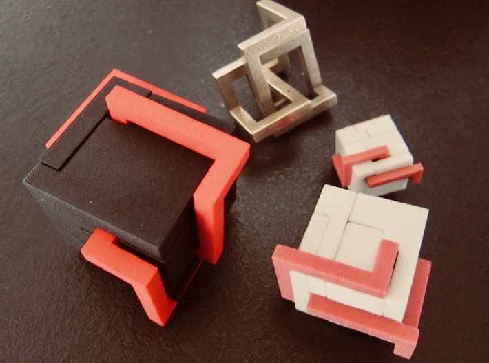 5 elements for knot cube puzzle "Large" 3d printed 