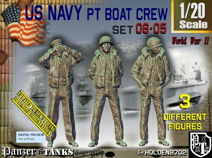 1/20 USN PT Crew Set06-05 3d printed