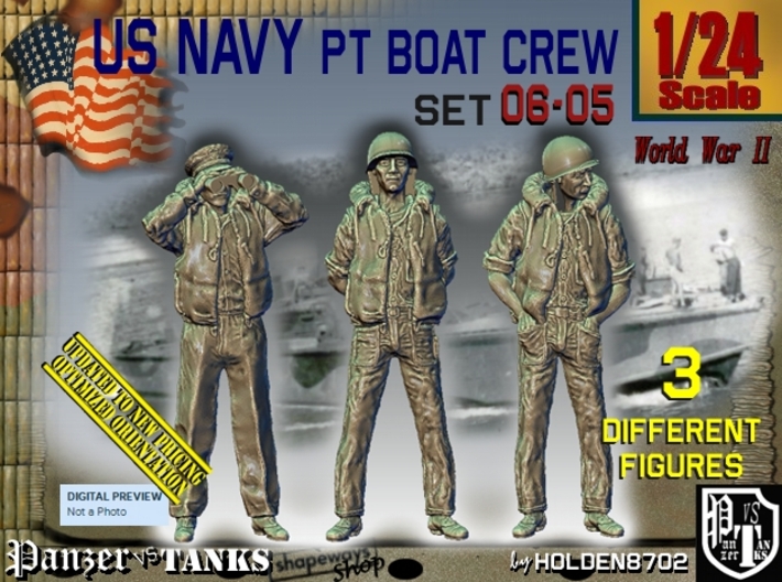 1/24 USN PT Crew Set06-05 3d printed
