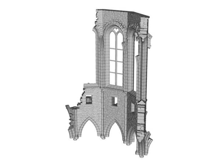 HORelRu01 - Great ruin of Gothic church 3d printed