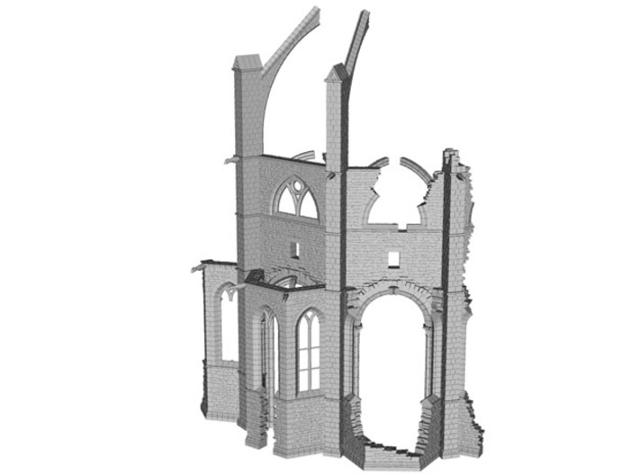 HORelRu02 - Great ruin of Gothic church 3d printed