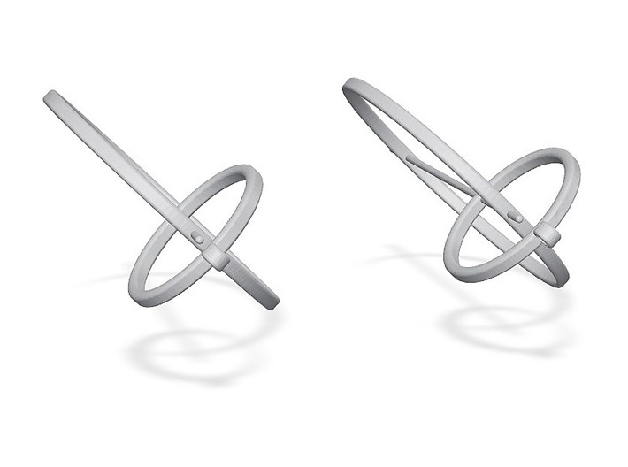 Modern Geometric Statement Earrings 3d printed