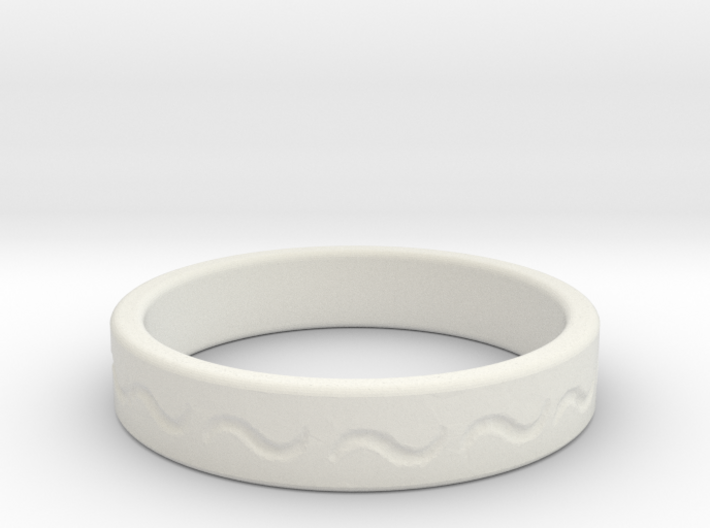 ring with tildes 3d printed