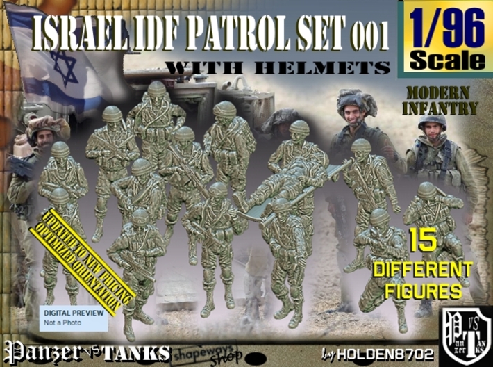 1/96 IDF Infantry Set001 3d printed