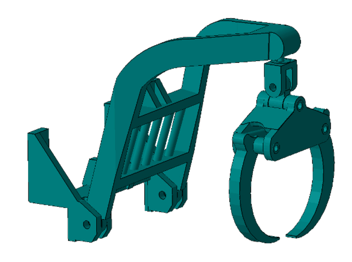 1/87th logging boom arch grapple 3d printed Note that the base plate is different on 3d print!