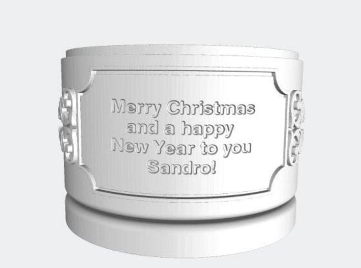 Gift Box big with Stars, Ornament & Label No. 3 F 3d printed Text example with blanks.
