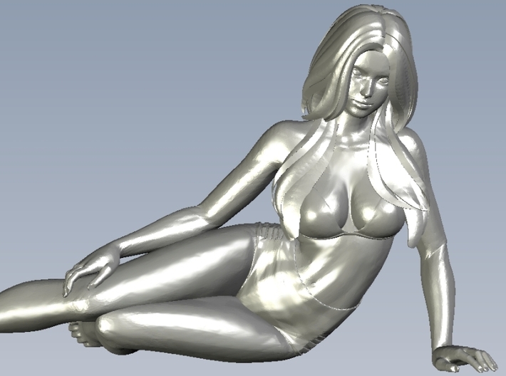 1/15 scale bikini beach girl posing figure C 3d printed 