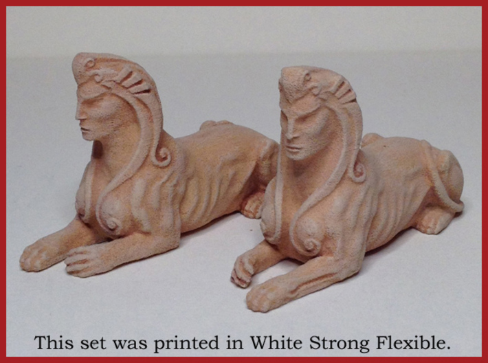 Pair of Sphinx Statues 3d printed 