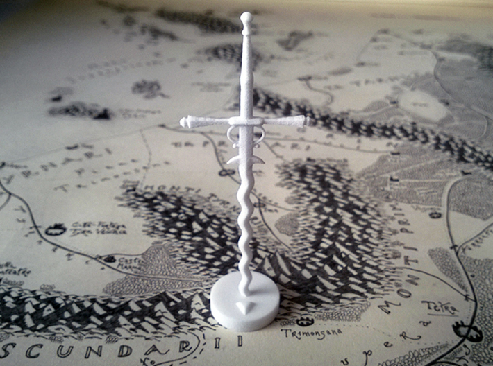 Role Playing Counter: Flambard 3d printed Flambard in Strong &amp; Flexible Plastic (Polished White)