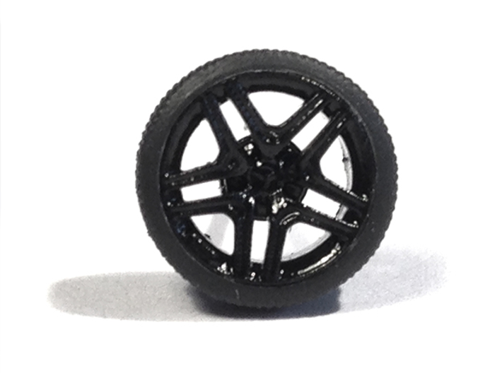 1/87 Car tyres &quot;SPORT&quot; - wheels with profile 3d printed Tyres with AMG rims