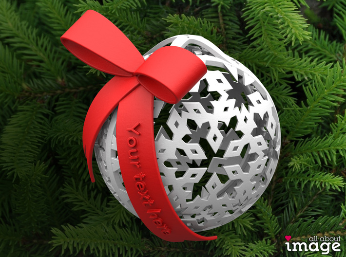 Customizable Christmas Ornament - Snowflakes 3d printed