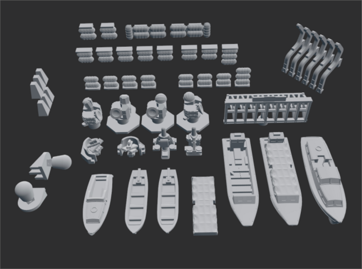 HMS Tiger Command Helicopter Cruiser C20 1/700 3d printed The Parts