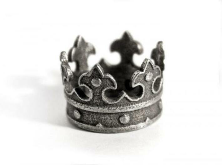 Crown Ring (various sizes) 3d printed Stainless Steel