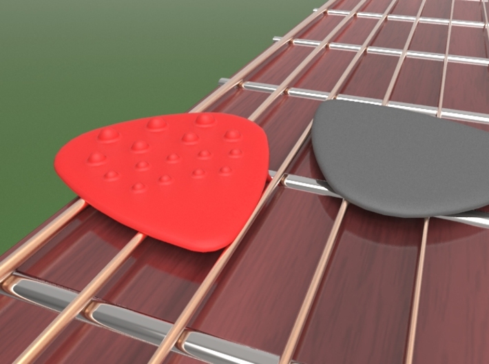 Dimple Guitar Pick - 1 Sided 3d printed Standard size guitar pick with progressive
