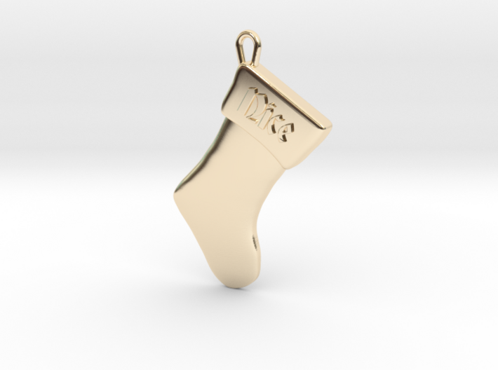 &quot;Nice&quot; Christmas Stocking Pendant 3d printed
