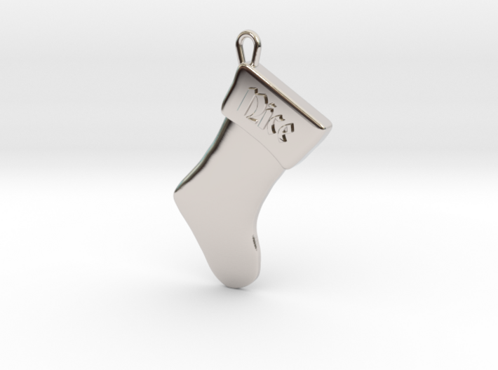&quot;Nice&quot; Christmas Stocking Pendant 3d printed