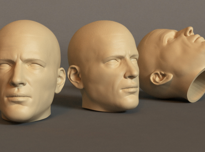 Generic Male Head 1/6 scale figure 3d printed