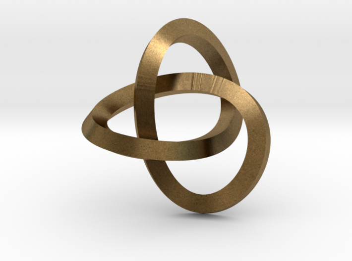 Knotted Mobius Band (small) 3d printed