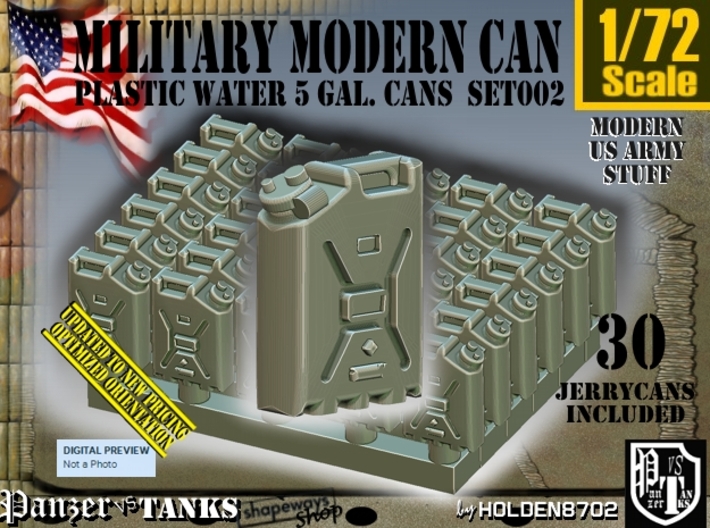 1/72 Modern Military WATER Can Set002 3d printed