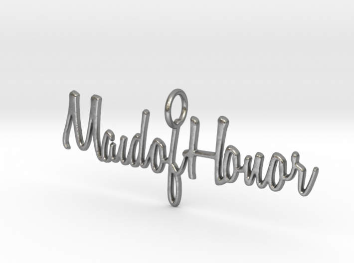 Maid of Honor Necklace Pendant 3d printed