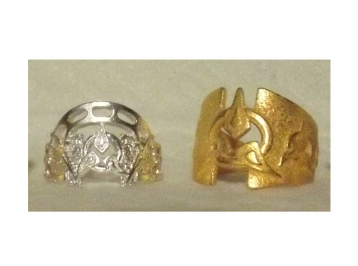 To Wed A Warrior Ring 3d printed Left-  Dahar Master, Right- To Wed A Warrior