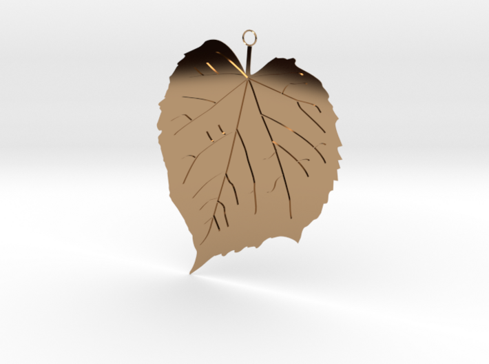 Elm Leaf Pendant 3d printed