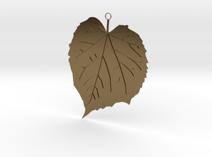 Elm Leaf Pendant 3d printed