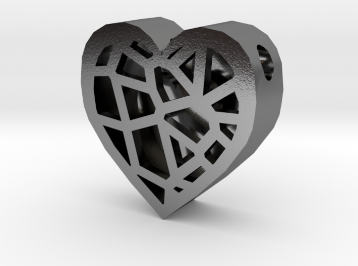 Floating Heart Pendant 3d printed