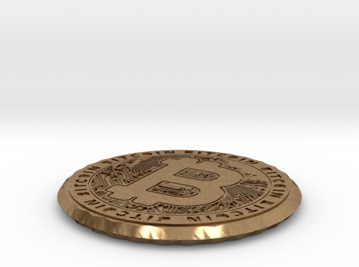 Bitcoin Coin / Coaster ( double sided ) 3d printed