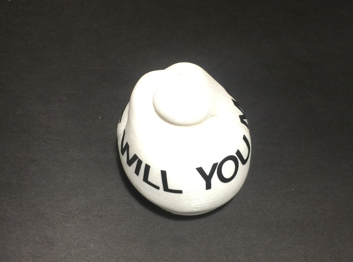 Say it with Embrace 3d printed Will You Marry Me?