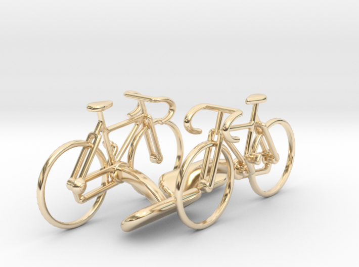 Racing Bicycle Cufflinks 3d printed