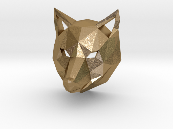 Low Poly Wolf Pendant 3d printed 