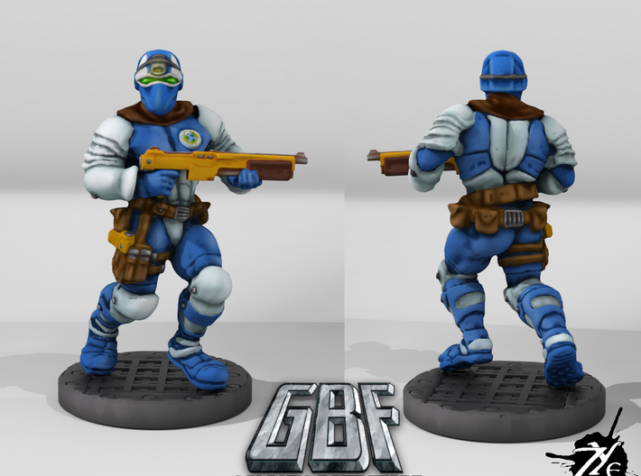 Assault Trooper Multipart (Terran - GBF) 3d printed Painted in Atlantic Alliance pattern