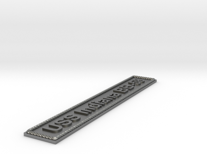 Nameplate USS Indiana BB-58 3d printed