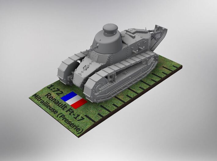 1/72nd scale Renault Ft-17 Char Mitrailleuse pre 3d printed