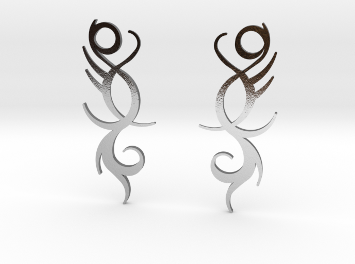 Tribal &quot;Life Essence&quot; Earrings 3d printed