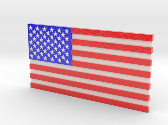 US Flag in Full Color 3d printed
