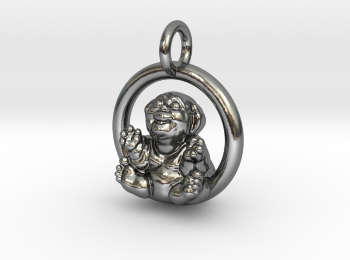 Silver Fubby Pendant 3d printed