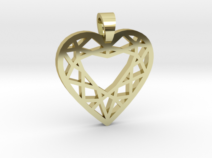 Heart cut [pendant] 3d printed