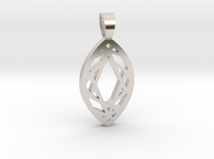 Marquise cut [pendant] 3d printed