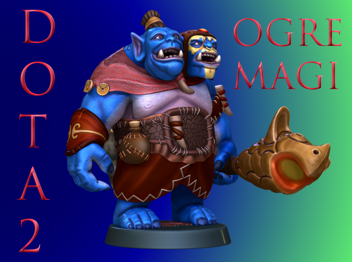 Dota2 Ogre Magi 3d printed Presentation Render