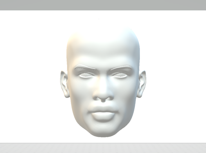 Male head 3d printed 