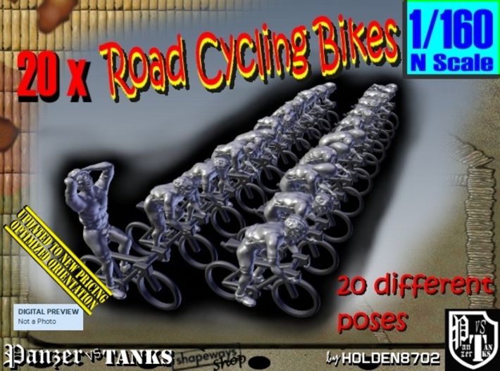 1/160 Road Cycling Bikes Set101 3d printed