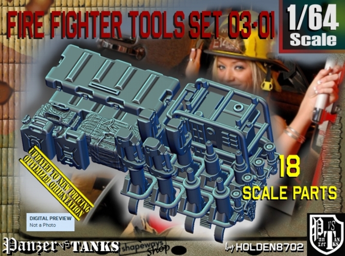 1/64 FireFighter Tools Set03-01 3d printed