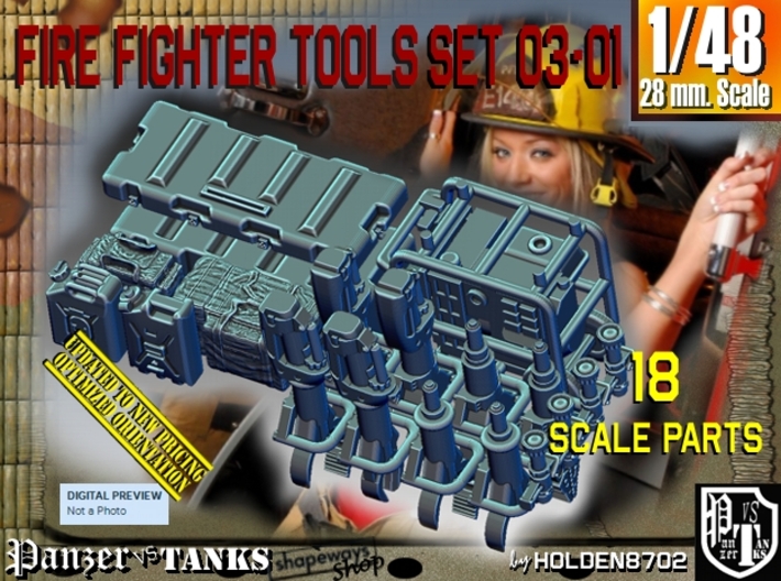 1/48 FireFighter Tools Set03-01 3d printed
