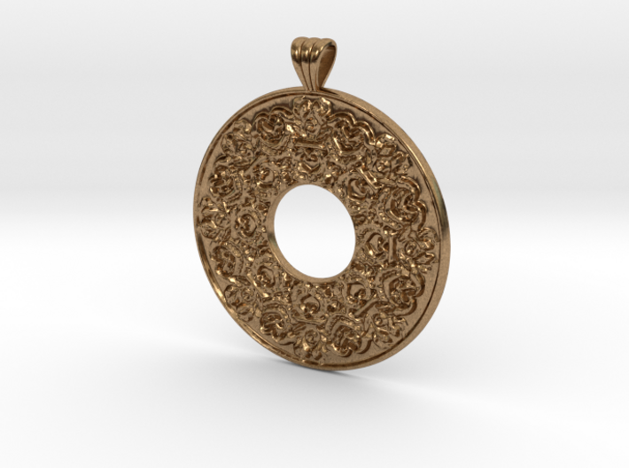 Victorian Pendant with scalloped bail (flat back) 3d printed