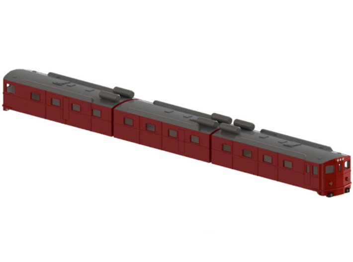 Swedish SJ electric locomotive type Dm3 in modifie 3d printed CAD-model