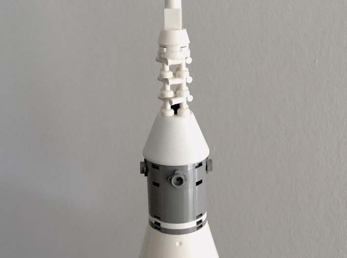 Saturn V escape tower shield 3d printed Installed on Apollo spaceship