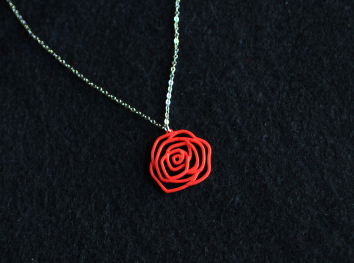 Rose pendant 3d printed